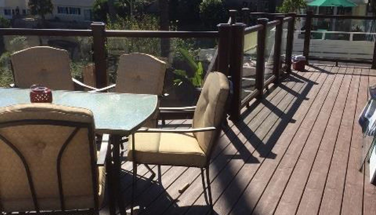 Trex custom designed composite deck, Torrance, California
