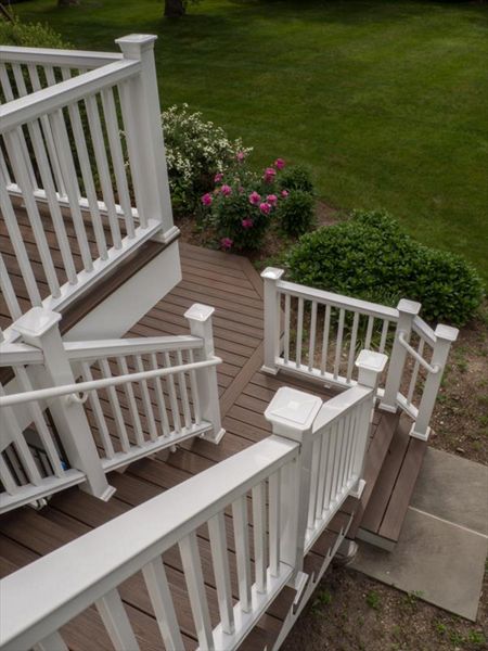 Multi-level Deck and Screened Porch, Trex Transcend, Spiced Rum, Wilton, CT