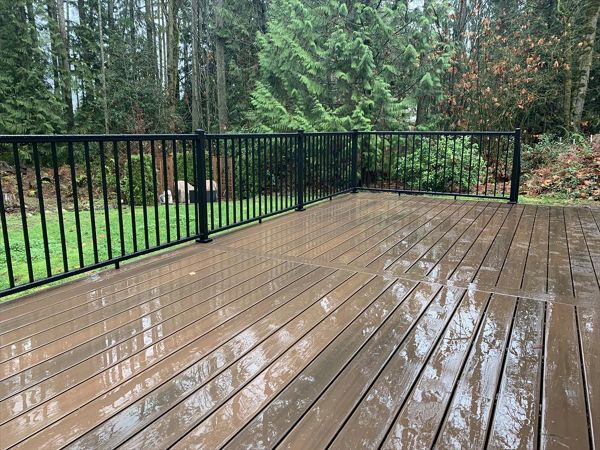 Trex Transcend Spiced Rum deck with Black Trex Signature Railing