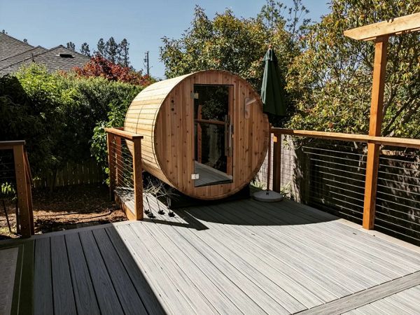 Transcend "Island Mist" with barrel sauna