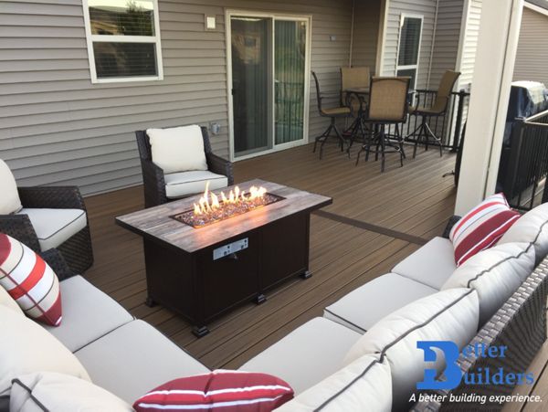 Trex Transcend decking with Signature Railing - Better Builders of Iowa - Deck project in Waukee, IA