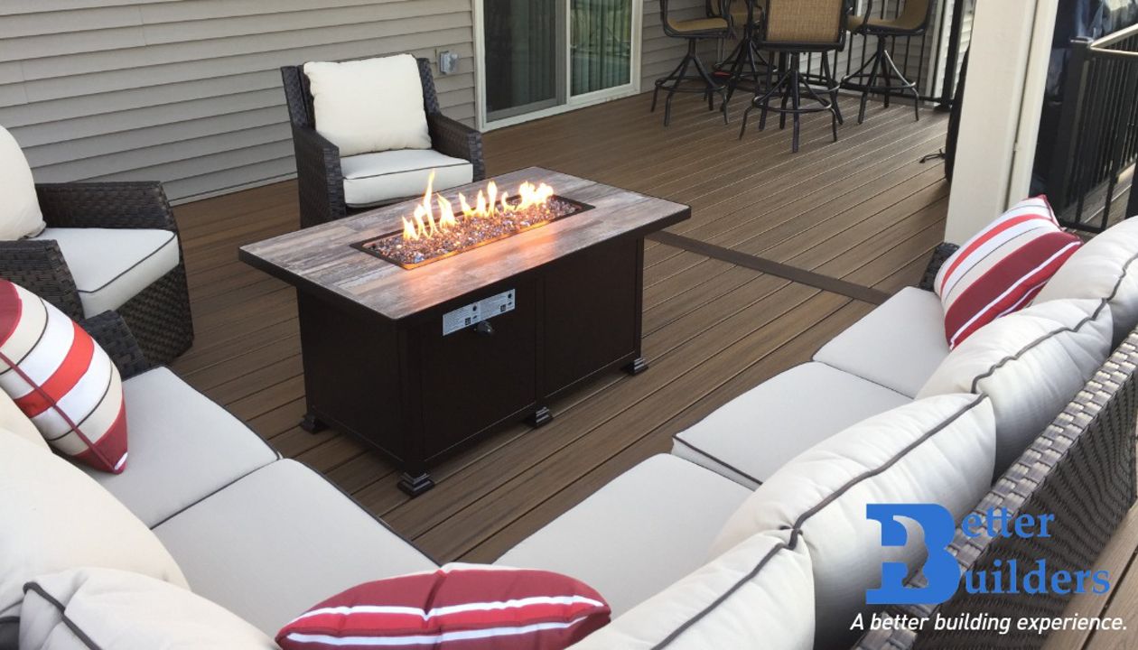 Trex Transcend decking with Signature Railing - Better Builders of Iowa - Deck project in Waukee, IA
