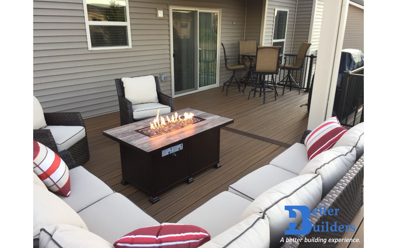 Trex Transcend decking with Signature Railing - Better Builders of Iowa - Deck project in Waukee, IA