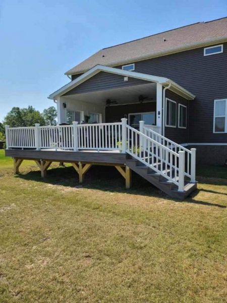 Island Mist covered deck project.