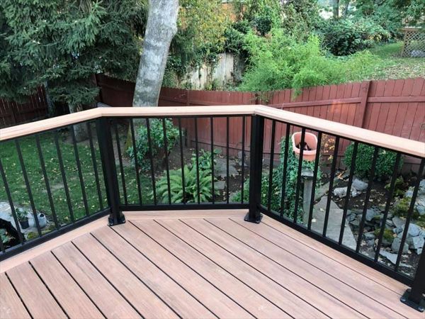 Trex Decking with a Cocktail Rail