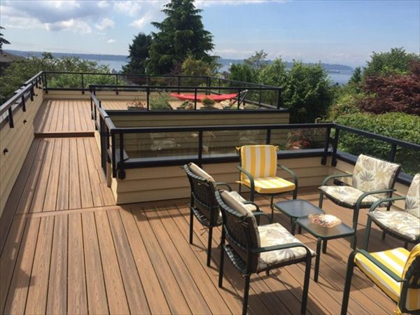 Trex composite deck. Rooftop deck Vancouver Lower Mainland