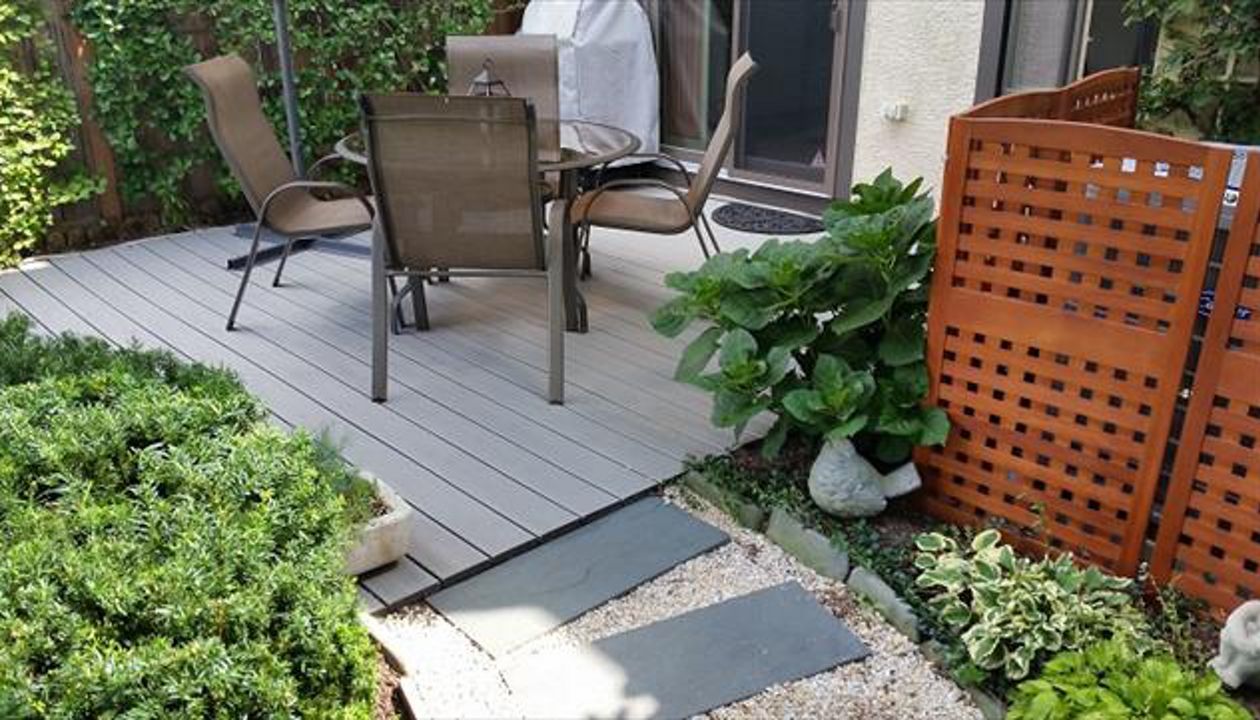 Intimate area created in Blue Bell Pa. in HOA development