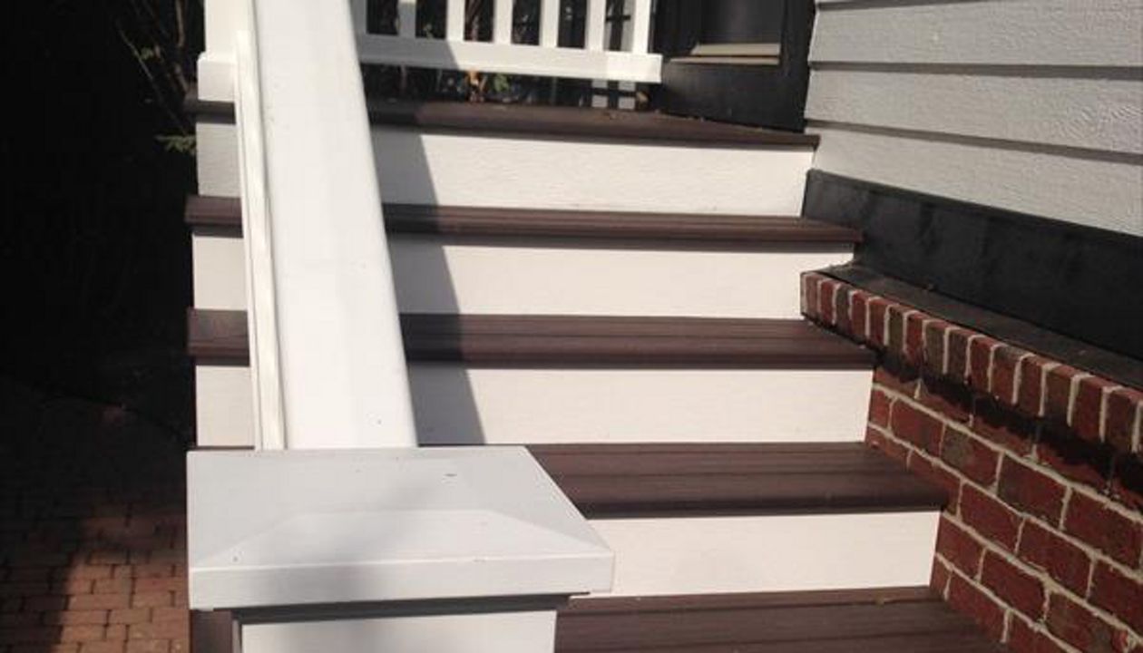 Downtown Northville, Trex Transcend Tropical, Color is Lava Rock