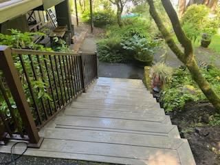 Trex Deck Biscayne with Bronze Rail in Gig Harbor Wa by Million’s Custom Landscaping and Decks