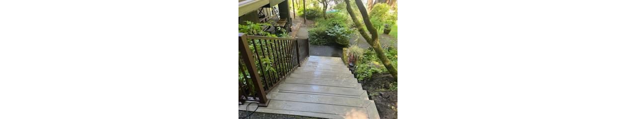 Trex Deck Biscayne with Bronze Rail in Gig Harbor Wa by Million’s Custom Landscaping and Decks