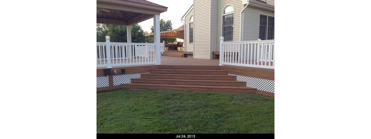 Built in steps in Tiki Torch color