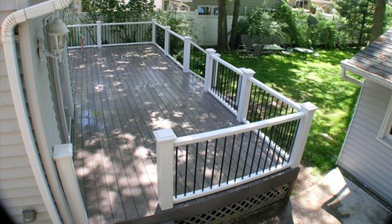 Gravel Path Second Story Deck in Port Washington