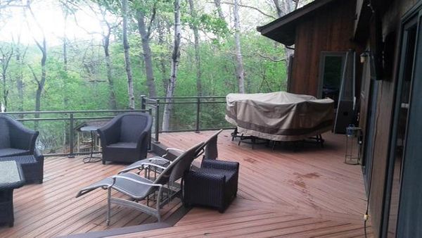 Trex Transcends Tiki Torch Decking &amp; Tree House Border Eagan