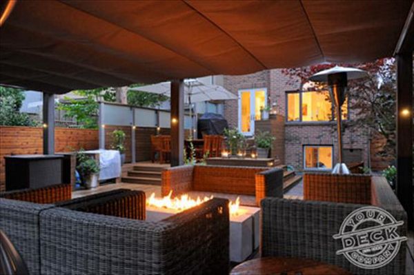 Multi-Level Trex deck using Havana Gold. By Your Deck Co.