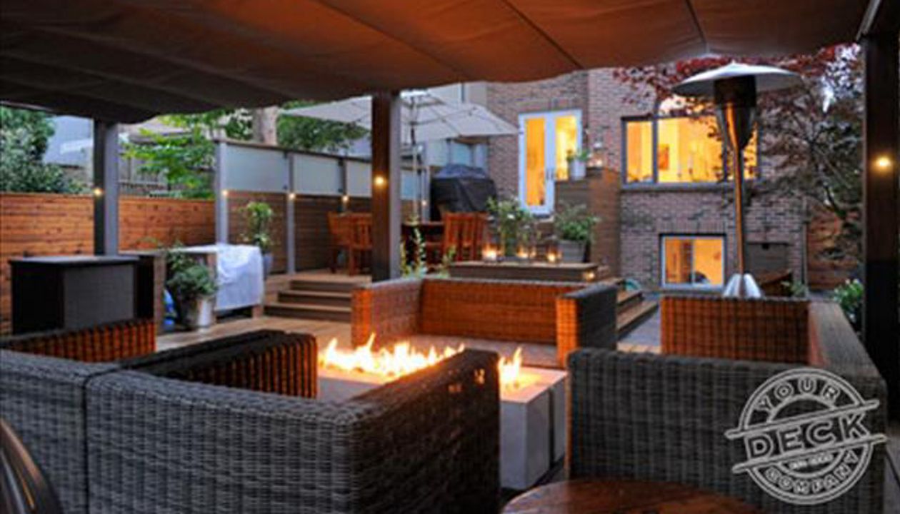 Multi-Level Trex deck using Havana Gold. By Your Deck Co.