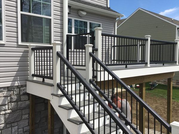 Island Mist Steps with White Facia