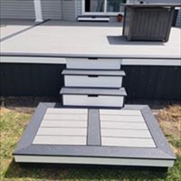 Build Right, Inc. Trex Select Deck in Pebble Grey and Winchester Grey Color Steps &amp; Landing in Fargo/Moorhead Area
