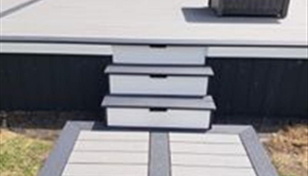 Build Right, Inc. Trex Select Deck in Pebble Grey and Winchester Grey Color Steps &amp; Landing in Fargo/Moorhead Area