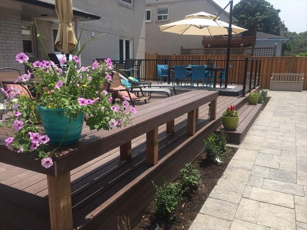 Trex Ttranscend LAVA ROCK steps stone bench Toronto Vaughan Thornhill North York