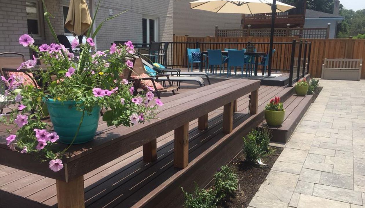 Trex Ttranscend LAVA ROCK steps stone bench Toronto Vaughan Thornhill North York