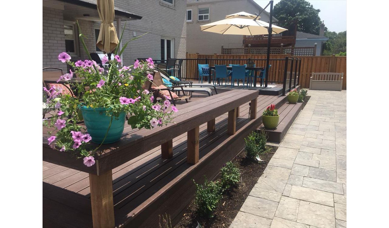 Trex Ttranscend LAVA ROCK steps stone bench Toronto Vaughan Thornhill North York