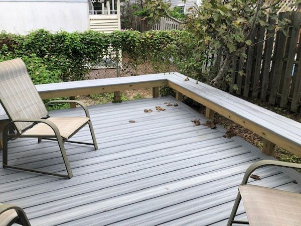 This Trex Enhance Naturals Foggy Wharf deck is best spot to hang out with friends of drop your beach gear & get a beverage after a long, hot day