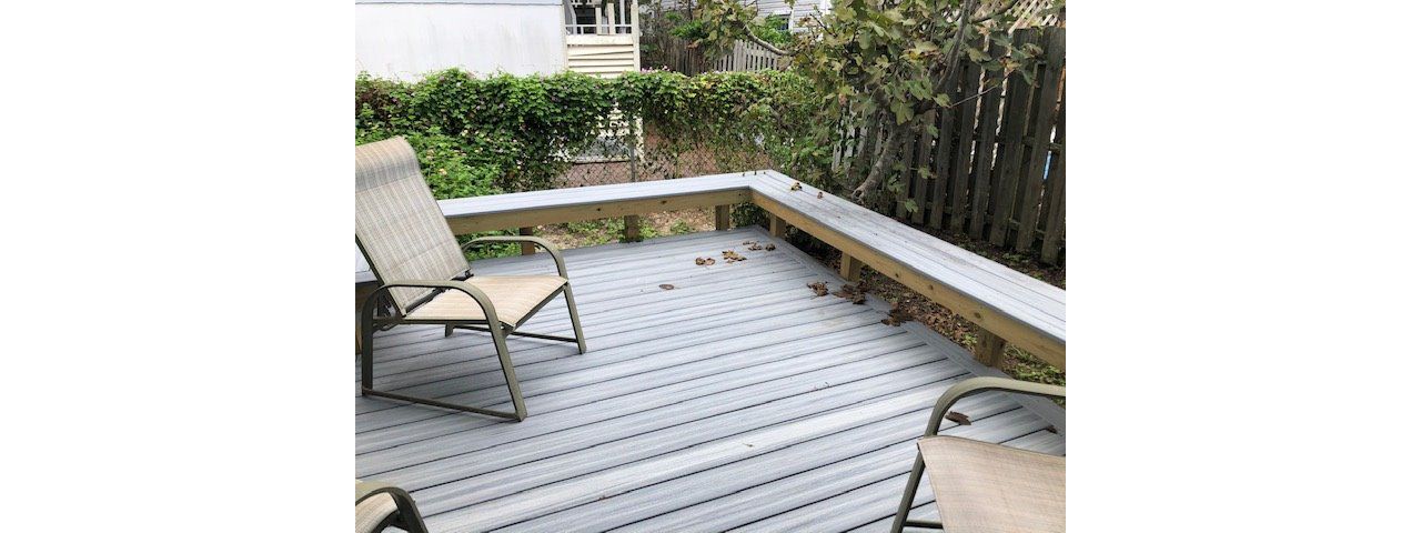This Trex Enhance Naturals Foggy Wharf deck is best spot to hang out with friends of drop your beach gear & get a beverage after a long, hot day