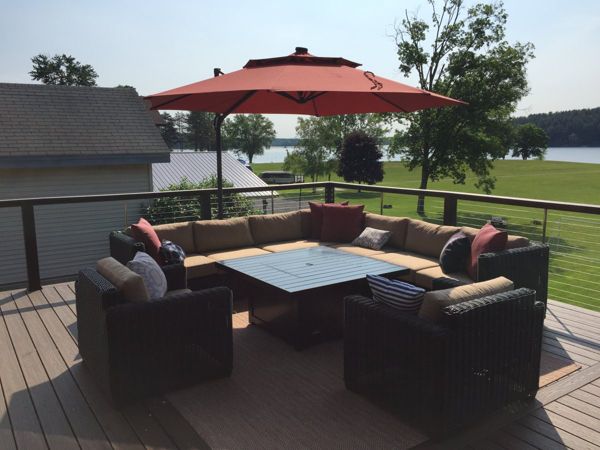 Trex Decking with Cable railing system