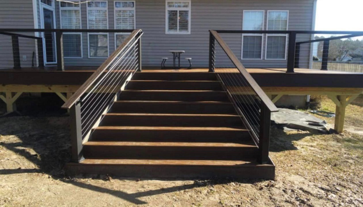 Grand staircase with Trex saddle