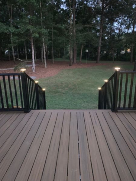 Toasted Sand/signature rail with lights