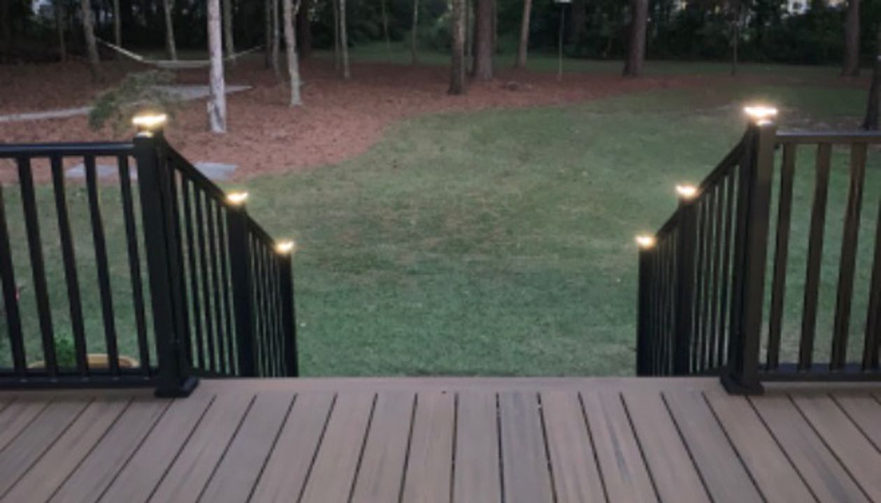 Toasted Sand/signature rail with lights