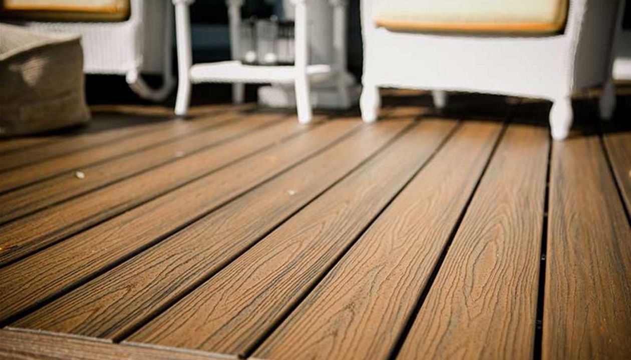 Trex Transcend picture frame on the exterior of this deck is great design statement.