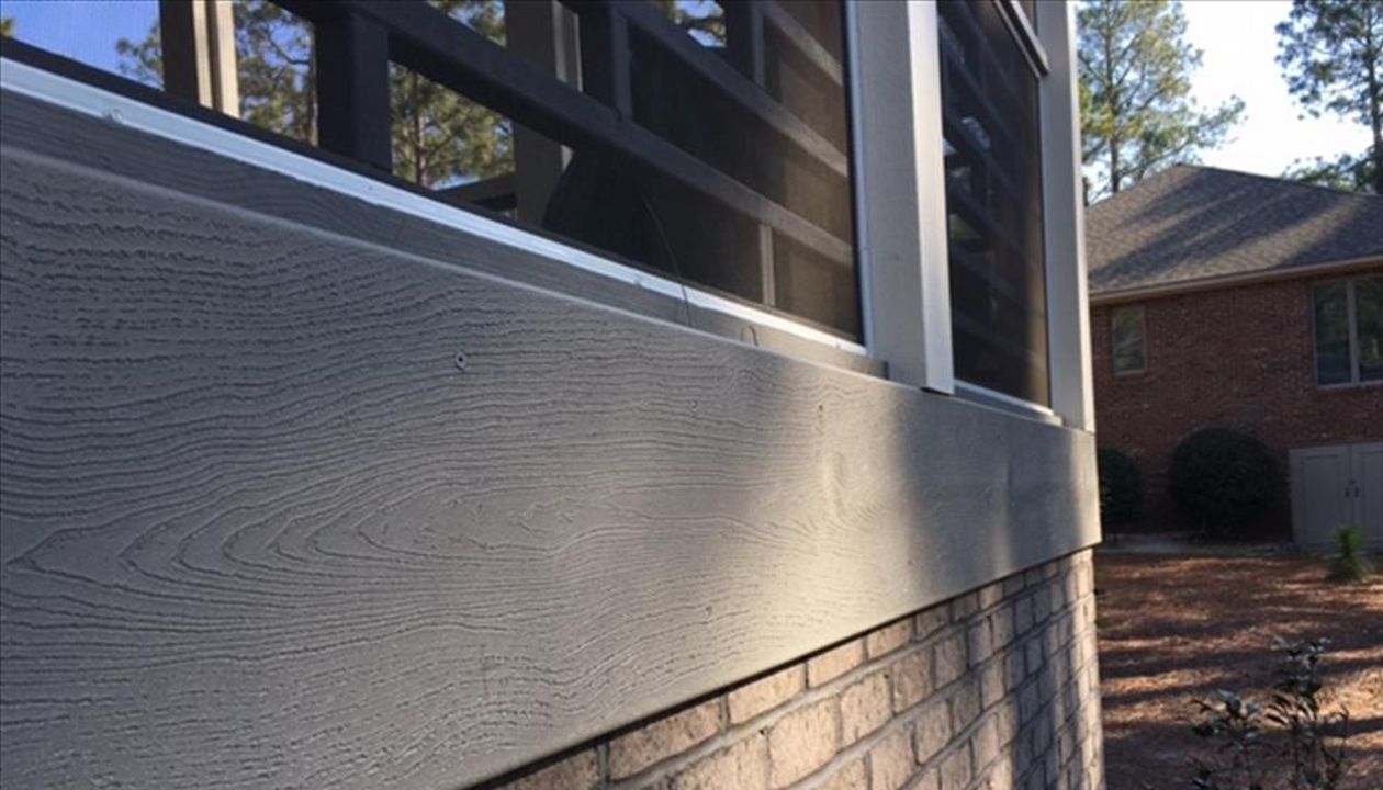 Trex fascia board is the perfect finishing touch to this large and impressive Pinehurst, NC project