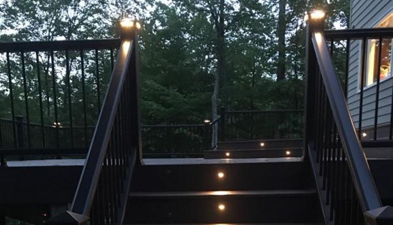 Custom Trex Deck with lighting in Boonton Township NJ
