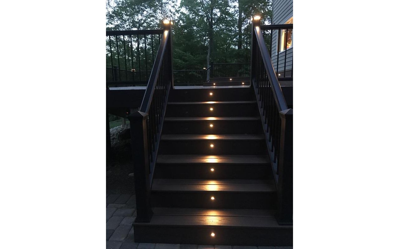 Custom Trex Deck with lighting in Boonton Township NJ