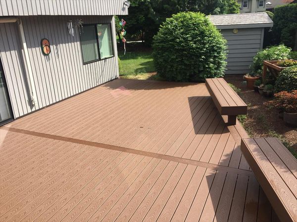 Irregular shape Saddle deck with picture frame and median decider