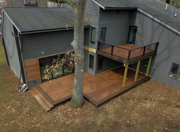 Multi level Trex Transcend deck & Railing in Rantoul iL.