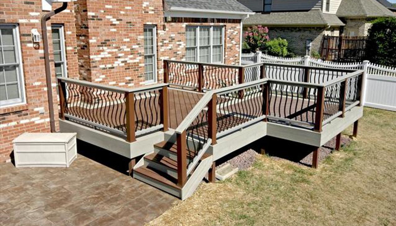 Trex Transcend Two Tone Deck in Gravel Path &amp; Fire Pit in Southern Indiana