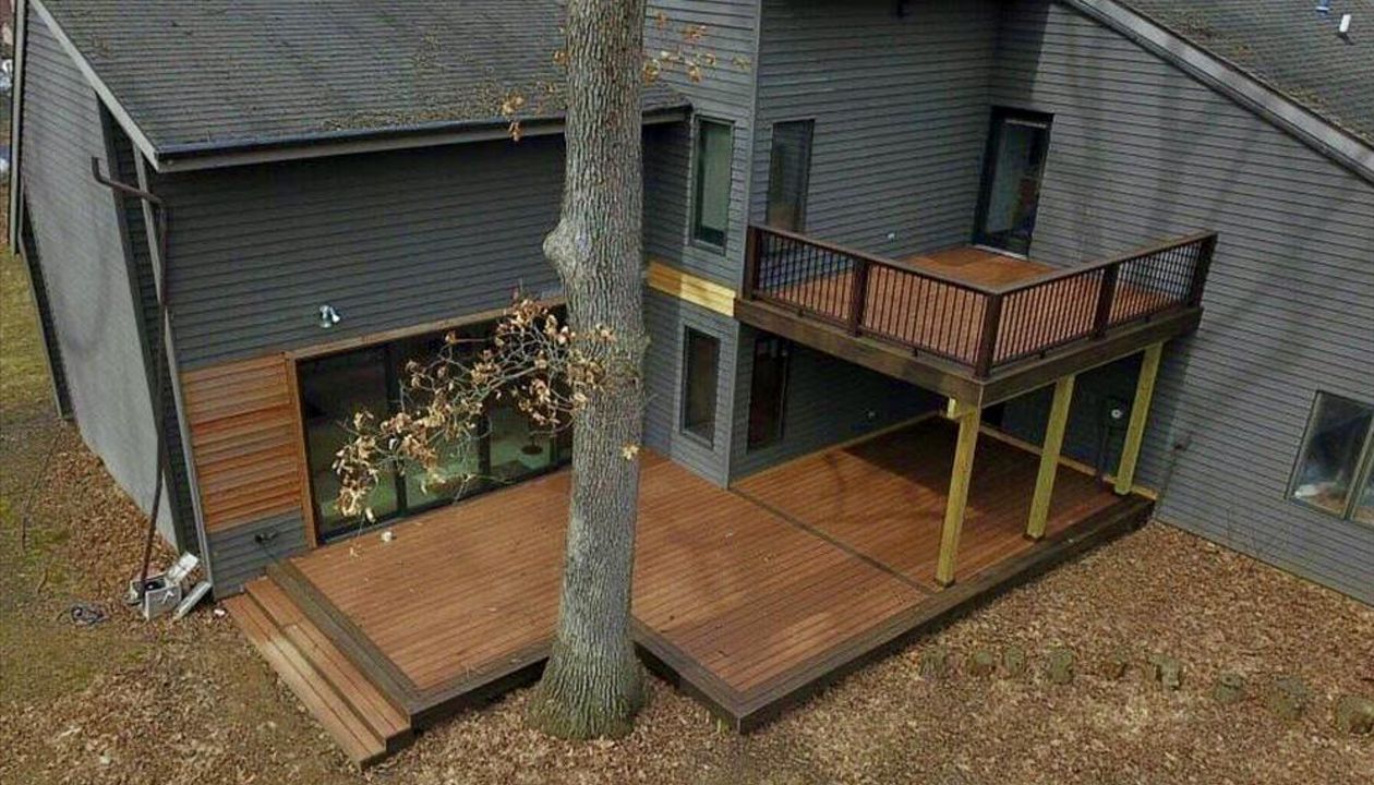 Multi level Trex Transcend deck & Railing in Rantoul iL.