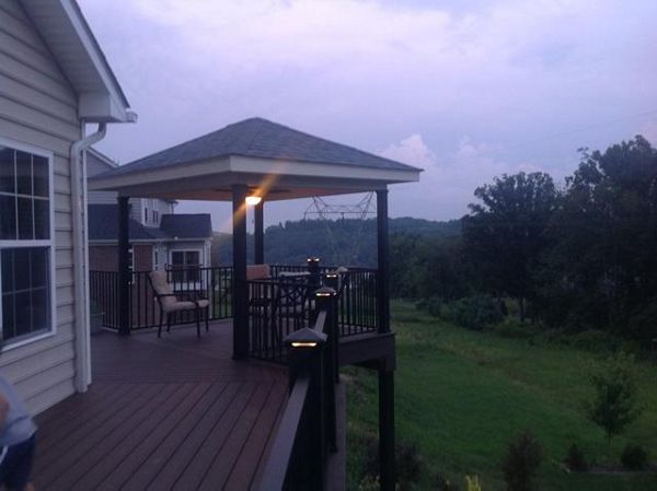 Tropical decking with Trex Elevations substructure