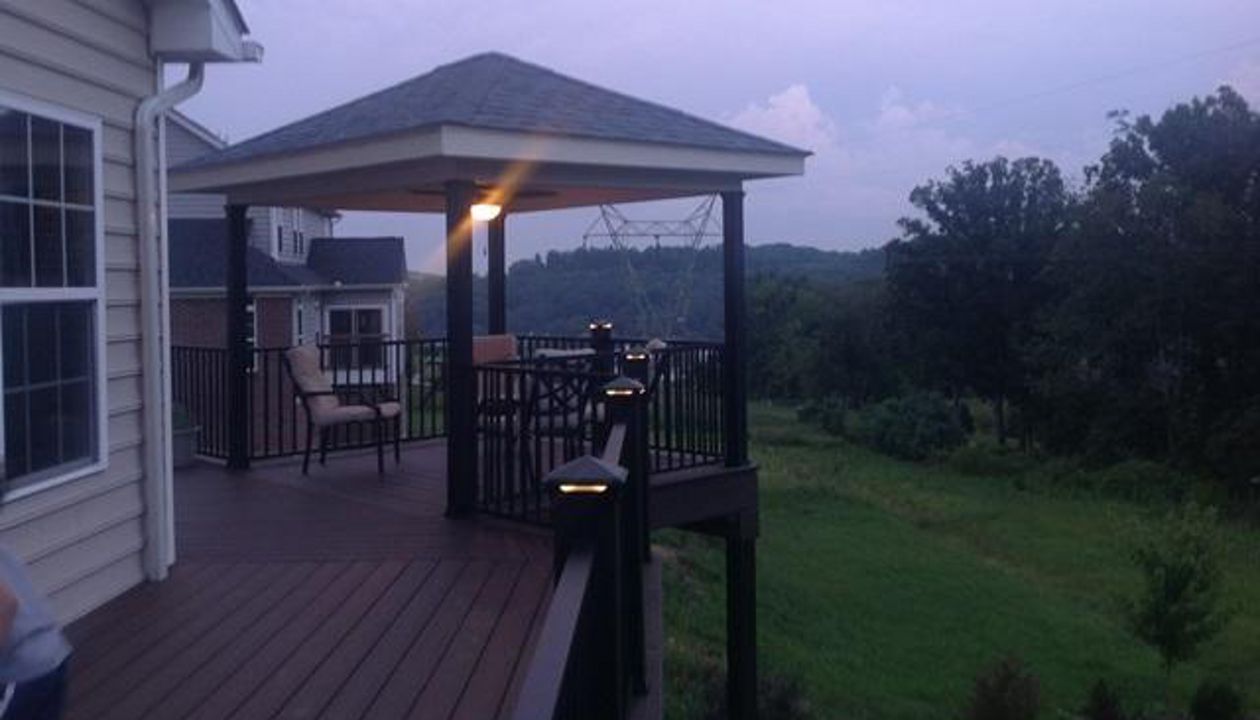 Tropical decking with Trex Elevations substructure