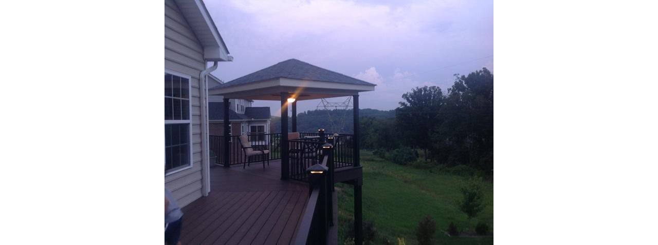 Tropical decking with Trex Elevations substructure