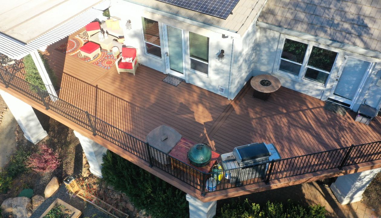 Trex Tiki Torch decking