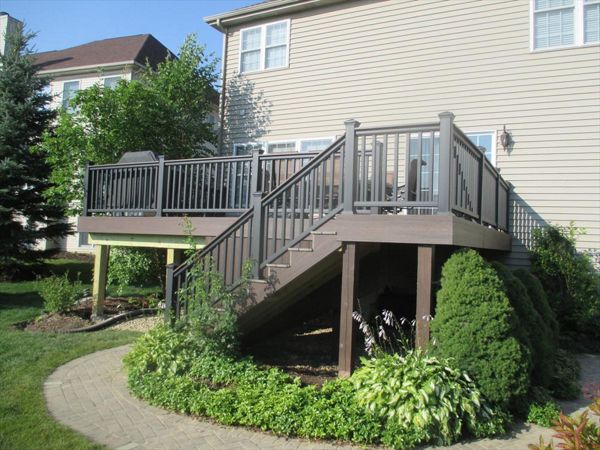 Trex Lava rock Deck With Lights