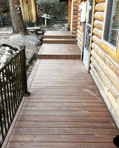 Steps Leading to Side Door and Storage Shed, Tiki Torch