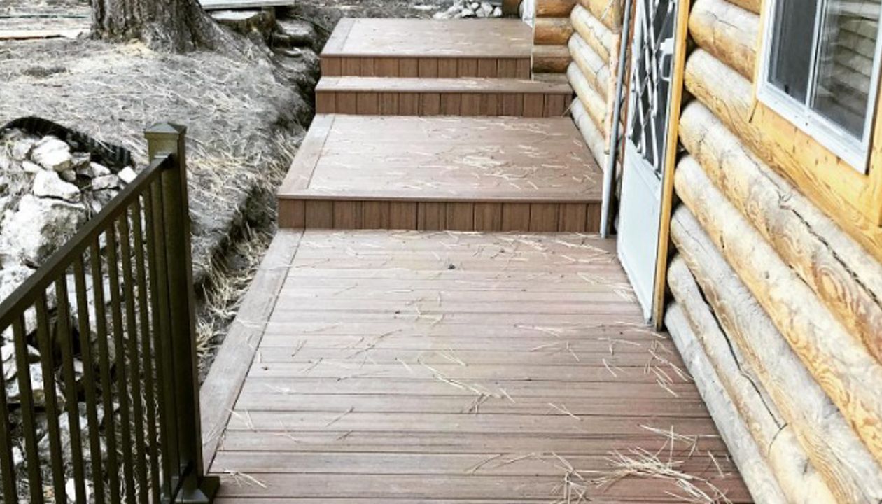 Steps Leading to Side Door and Storage Shed, Tiki Torch