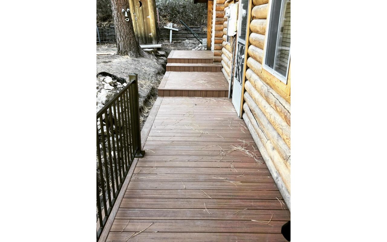Steps Leading to Side Door and Storage Shed, Tiki Torch