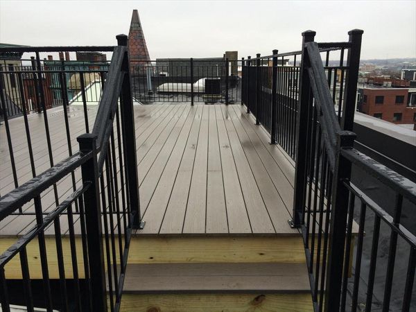 Trex deck w/custom made Hand Rails