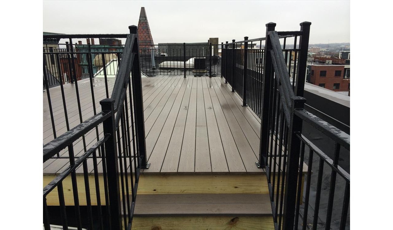 Trex deck w/custom made Hand Rails