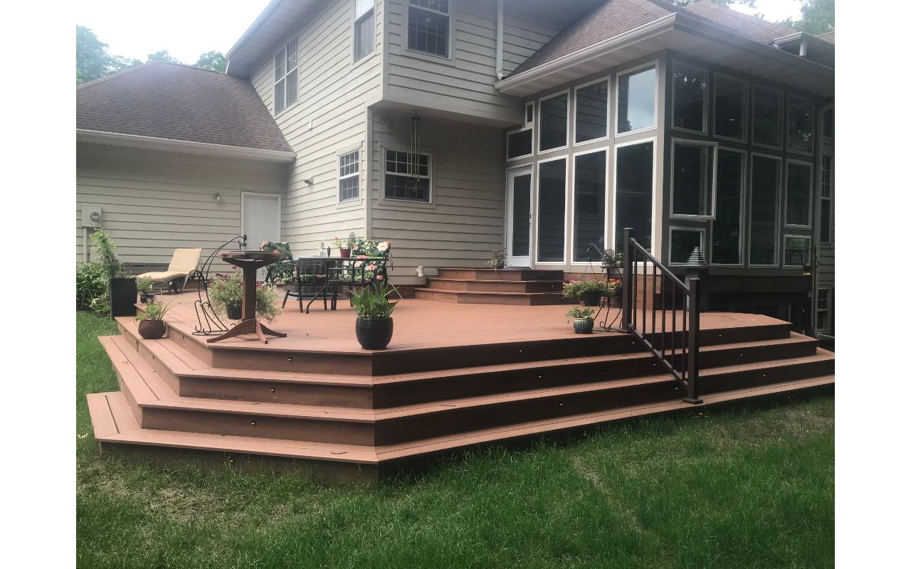 Trex Transcends Tropical Tiki Torch Decking Cedar Rapids Iowa; Bronze Signature Aluminum & 24 LED's